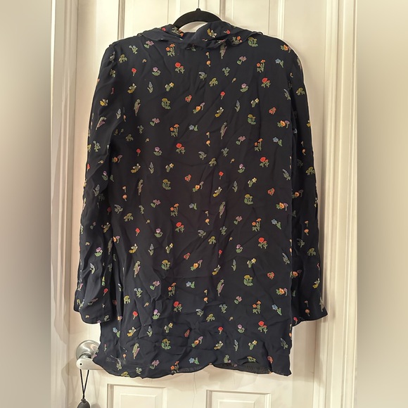 Floral Ruffle Front Blazer - Picture 4 of 4